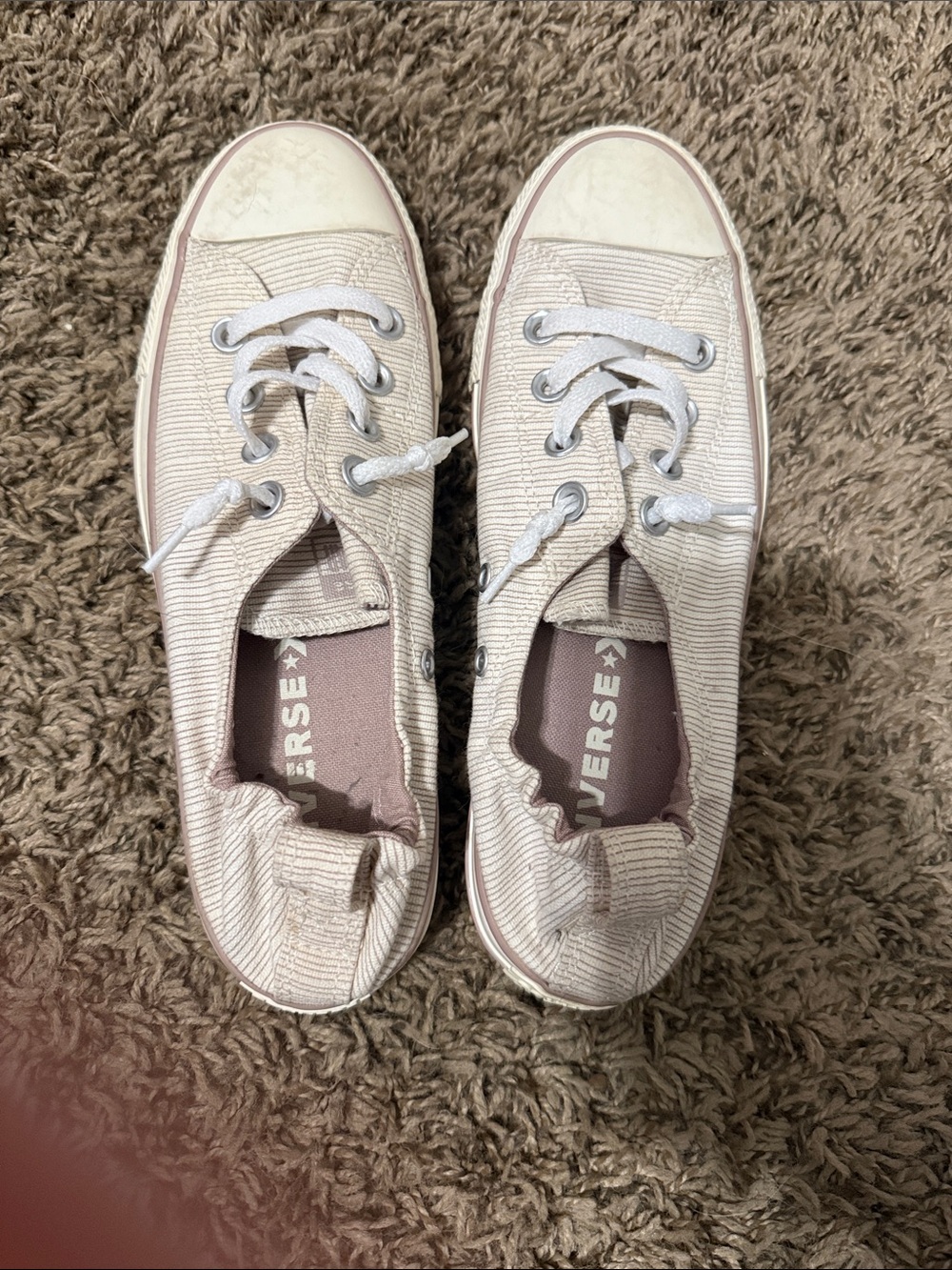 Converse Low-Top Canvas Sneakers in Light Blush